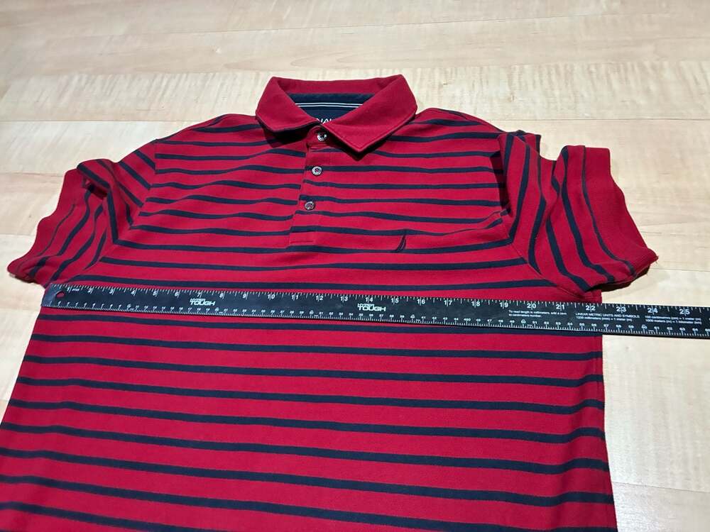 Nautica Men's Performance Deck Shirt Classic Fit Striped Polo Shirt - Picture 3 of 5